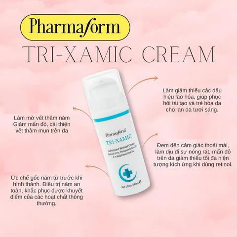 Kem Dưỡng Trẻ Hóa Da Pharmaform Tri-xamic Cream - Giảm Nhăn, Tái Tạo, Làm Sáng Da - 30ml