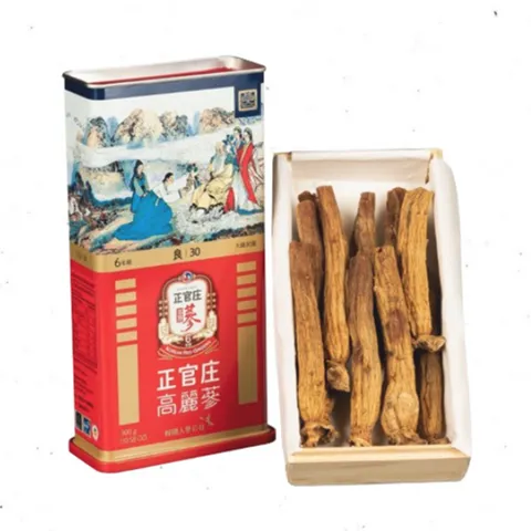 Lương Sâm Nguyên Củ KGC Korean Red Ginseng Hộp Thiếc 300g - Bổ Sung Sức Khỏe, Bồi Bổ Sinh Lực, Tăng Cường Đề Kháng