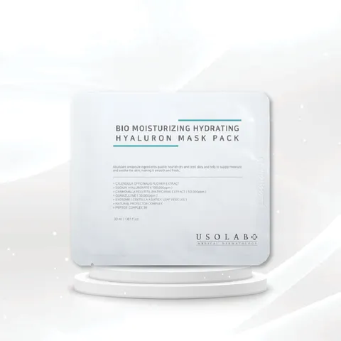 Mặt Nạ Usolab Bio Cấp Nước & Dưỡng Ẩm Hyaluron - Hộp 10 Miếng Cho Da Tươi Trẻ, Căng Bóng, Phục Hồi Nếp Nhăn