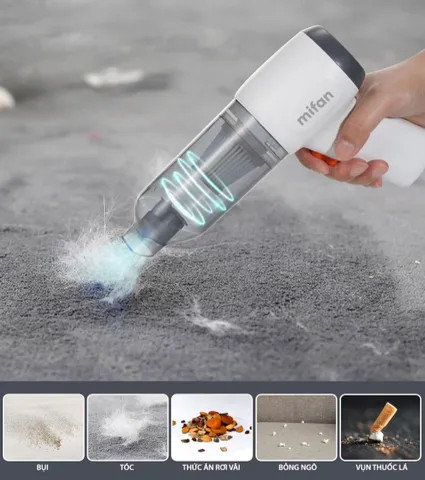 Máy Hút Bụi Cầm Tay Mini 3in1 Mifan CV103 - Lực Hút 8000Pa, Sạc Nhanh Type-C, Tiện Dụng Vệ Sinh Ô Tô, Nhà Cửa, Văn Phòng