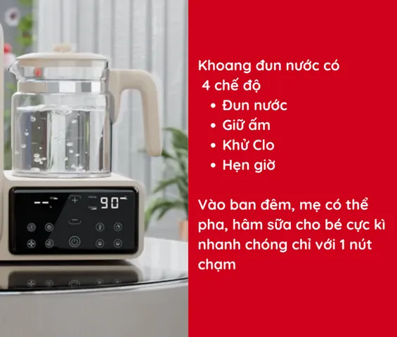 Máy Sấy Tiệt Trùng UVC LED Fatzbaby Multi-KING 4 FB9613ZH - Đun Nước và Hâm Nước Pha Sữa Đa Chức Năng, Tiết Kiệm Điện Năng