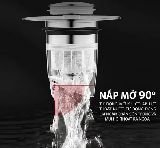 Nắp Chặn Lỗ Thoát Nước Bồn Rửa Mặt Mifan - Ngăn Mùi, Côn Trùng, Chống Tắc Đường Ống Với Chất Liệu Inox Cao Cấp