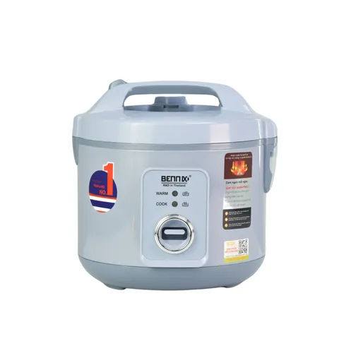 Nồi cơm điện Bennix BN-012NK 1.2L - Thiết kế nhỏ gọn dành cho 2-4 người, công suất 500W, nấu cơm nhanh và ngon.