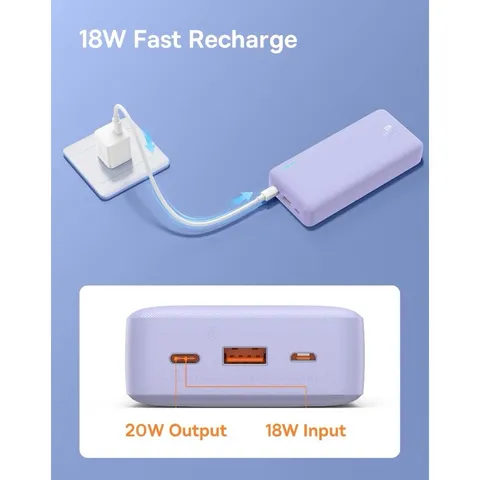 Pin Dự Phòng Sạc Nhanh Baseus Airpow 20W PD 20000mAh - Sạc Đôi Tương Thích Hầu Hết Thiết Bị, Dung Lượng Lớn, Thiết Kế Đẹp Mắt