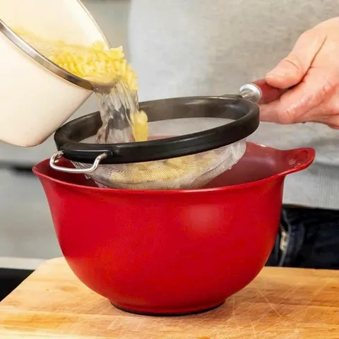 Rây Lọc Thép Không Gỉ KitchenAid - Dụng Cụ Nhà Bếp Chất Lượng Cao, Tiện Dụng Cho Việc Rây Bột, Lọc Nước Khi Trụng Mì