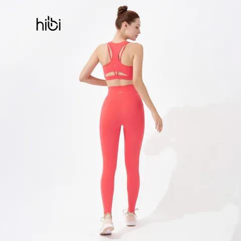 Set đồ tập gym yoga Hibi Sports H165 - Áo ba lỗ 2 dây chữ V cách điệu có mút ngực - Thời trang thể thao năng động, nhiều màu sắc