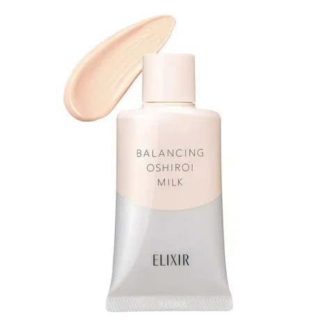 Sữa Chống Nắng Kiềm Dầu Shiseido Elixir Balancing Oshiroi Milk SPF50+ - Dưỡng Ẩm, Kiểm Soát Dầu, Bảo Vệ Da Tối Ưu