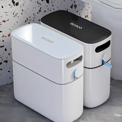 Thùng rác Ecoco E2244 12L - Thiết kế thông minh, nhấn mở tiện lợi cho nhà bếp, phòng tắm và văn phòng - Chất liệu nhựa ABS cao cấp
