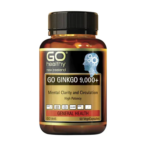 [Nhập khẩu] Viên uống Go Ginkgo New Zealand 9000 - Hỗ trợ cải thiện trí nhớ và tuần hoàn não, 60 viên bổ não tự nhiên, tăng cường sự tập trung