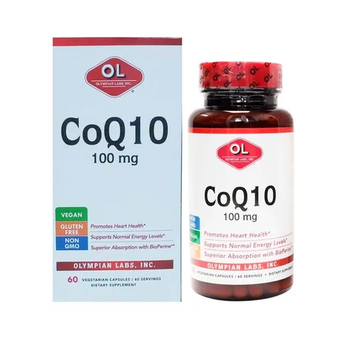 Viên Uống Hỗ Trợ Sức Khỏe Tim Mạch COQ10 100mg Olympian Labs - Bổ Sung Năng Lượng, Cải Thiện Sức Khỏe Tim Mạch Từ Chiết Xuất Dầu Oliu