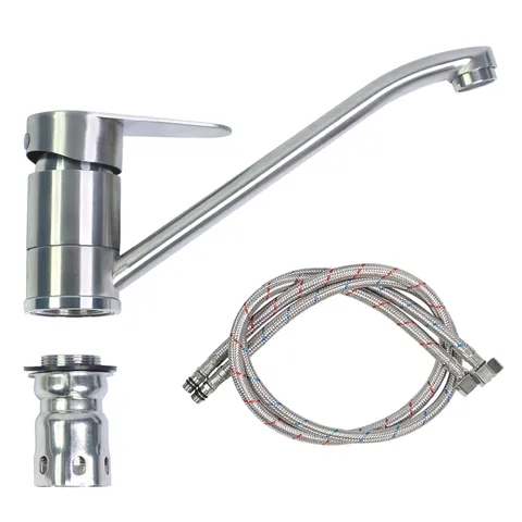 Vòi Lavabo Nóng Lạnh Thân Dài Inox 304 Hobby Home Decor VRM3 - Sang Trọng, Chống Gỉ, Dễ Dàng Vệ Sinh cho Nội Thất Hiện Đại