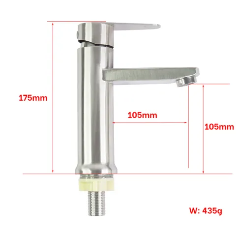 Vòi rửa mặt lavabo lạnh Inox 304 Hobby Home Decor LBL5 - Thiết kế hiện đại, chống rỉ sét, dễ dàng vệ sinh cho mọi không gian nội thất