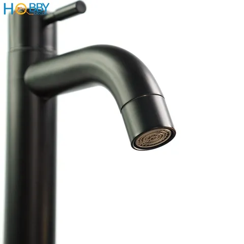 Vòi xả chậu lavabo lạnh inox 304 HOBBY HOME DECOR LBL3D - Kiểu dáng cổ điển, chất liệu inox đen sang trọng, tiết kiệm nước