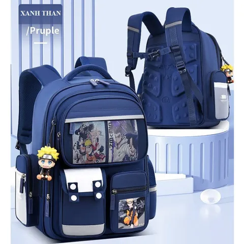 Balo chống gù Naruto chống thấm nước cho bé trai - Mẫu balo đẹp, chất liệu cao cấp và thiết kế bảo vệ cột sống, phù hợp trẻ lớp 3-6