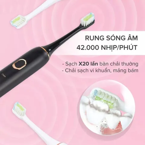 Bàn Chải Đánh Răng Điện Maxcare Hera Whitening SE - 4 Chế Độ Làm Sạch, Trắng Răng, Công Nghệ Sonic, Với Động Cơ Maglev, Nhỏ Gọn, Thời Gian Sử Dụng 30 Ngày