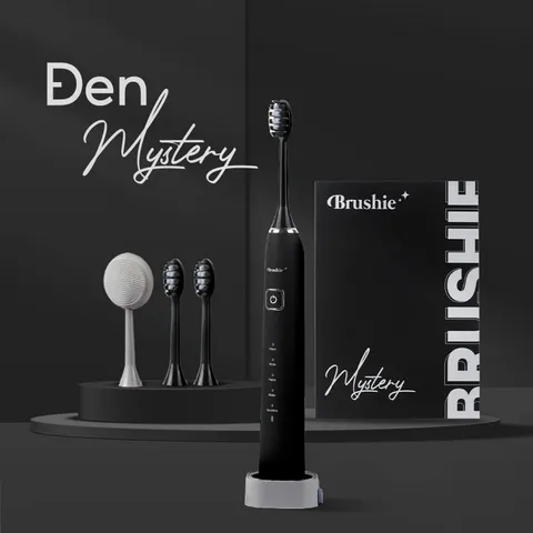 Bàn Chải Điện Brushie Ultra 5 Chế Độ Kết Hợp Đầu Rửa Mặt - Công Nghệ Sonic 42,000 Rung/phút, Lý Tưởng Cho Răng Khỏe Và Da Nhạy Cảm