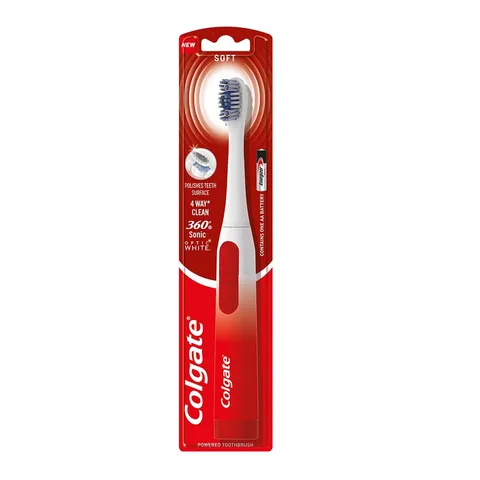 Bàn chải điện Colgate Sonic 360 - Công nghệ sóng âm, thiết kế thon gọn, làm sạch răng hiệu quả cho người lớn và trẻ em từ 8 tuổi trở lên