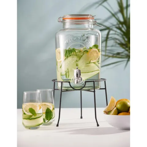 Bình đựng nước thủy tinh Kilner Original 8L - Thiết kế hiện đại cho nước trái cây, cocktail và tiệc tùng - Quà tặng lý tưởng cho gia đình