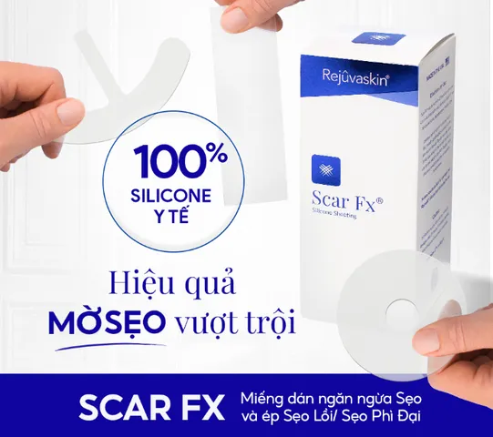 Bộ 2 sản phẩm ngừa sẹo lồi Rejuvasil Scar FX Heal Kit - Gel và miếng dán hỗ trợ mờ sẹo an toàn, hiệu quả cho mọi loại da
