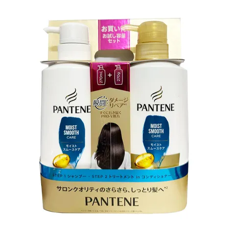 Bộ Gội Xả Pantene Pro-V Nhật Bản 270ml - Chăm Sóc Tóc Mềm Mượt, Hương Thơm Dễ Chịu, Hỗ Trợ Phục Hồi Tóc Hư Tổn
