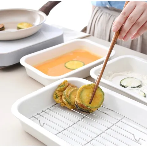 Khay Nướng Kèm Vỉ Để Ráo Dầu Mỡ Wagensteiger Sứ Cao Cấp - Dụng Cụ Nhà Bếp Sang Trọng, Chống Dính, Phù Hợp Nướng Và Chiên Khô