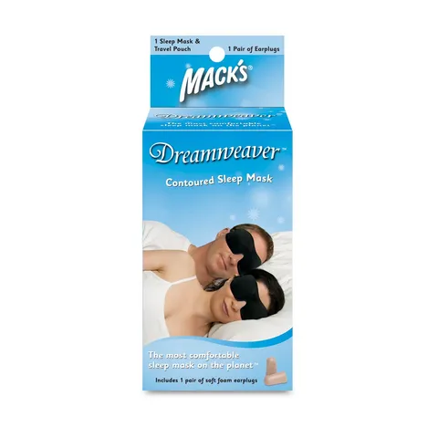 Bộ mặt nạ ngủ Dreamweaver Mack's - Bao gồm nút bịt tai và túi đựng, giảm tiếng ồn và ánh sáng hoàn hảo cho chuyến đi du lịch
