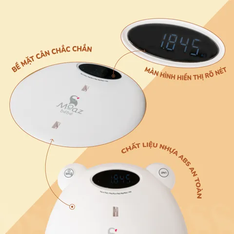 Cân Điện Tử Moaz BéBé MB-084 Cho Bé - Cảm Biến Chính Xác, Thiết Kế Ngộ Nghĩnh - Theo Dõi Cân Nặng và Chiều Cao Từ Sơ Sinh Đến Người Lớn