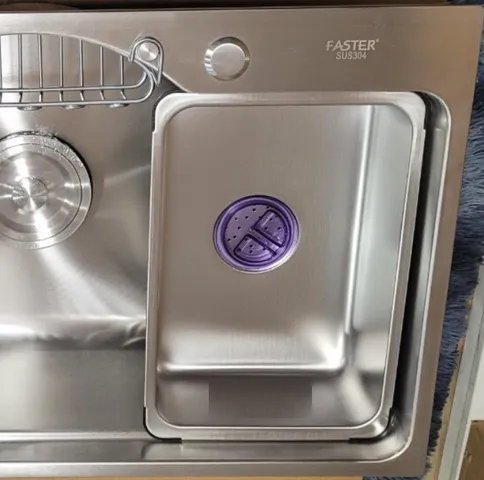 Chậu Rửa Bát Inox Faster FS 7848 HMS - Sang Trọng, Hiện Đại, 1 Hố Rộng, Chất Liệu Inox 304 Chịu Va Đập, Tiện Lợi Vệ Sinh