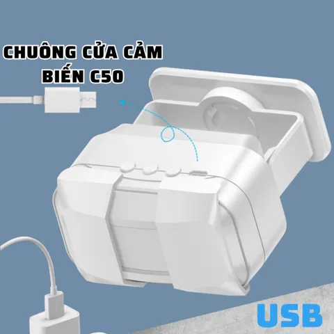 Chuông Báo Không Dây CTFAST-C50 - Cảm Biến Hồng Ngoại Thông Minh, Âm Thanh Báo Động, Thiết Kế Tiện Lợi cho Gia Đình và Cửa Hàng