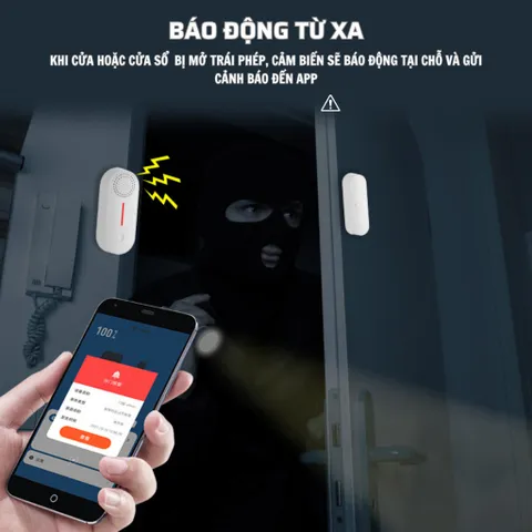 Chuông Báo Động Chống Trộm Wifi CTFAST AW301 - Thiết Bị An Ninh Thông Minh Hẹn Giờ 100DB, Điều Khiển Qua Ứng Dụng Di Động