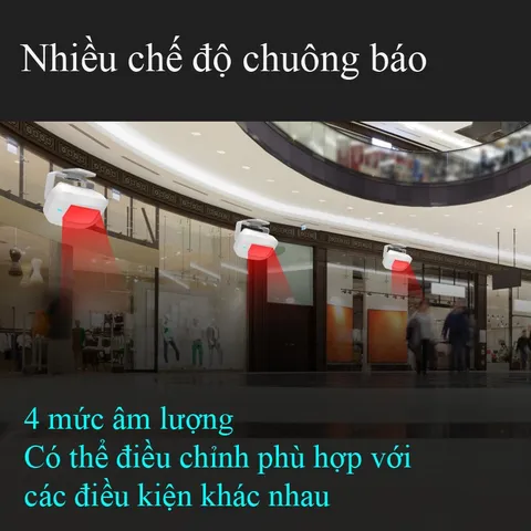 Chuông Báo Khách Chống Trộm CTFAST-02 - Cảm Biến Hồng Ngoại, 46 Nhạc Chuông, Thiết Kế Thông Minh, Bảo Vệ Cửa Hàng, 110dB