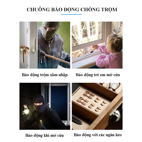 Chuông Báo Khách Chống Trộm CTFAST MC-03 - Nhiều Chế Độ, Âm Thanh Lên Đến 130db, Thiết Bị An Ninh Thông Minh Cho Gia Đình