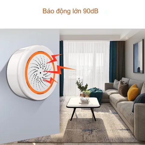 Chuông Báo Khách Chống Trộm Thông Minh Zigbee Tuya - Âm Thanh 90db, 14 Kiểu Chuông Tùy Chọn, Giám Sát An Ninh Tiện Lợi