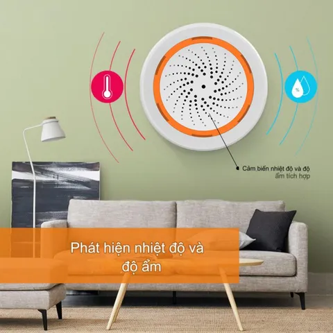 Chuông Báo Khách Chống Trộm Thông Minh Zigbee Tuya - Âm Thanh 90db, 14 Kiểu Chuông Tùy Chọn, Giám Sát An Ninh Tiện Lợi