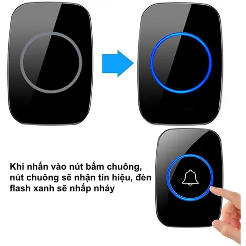 Chuông Cửa Không Dây Thông Minh CTFAST CT01 - Thiết Kế Hiện Đại, Chống Nước, Khoảng Cách 300m, 38 Nhạc Chuông Tùy Chọn