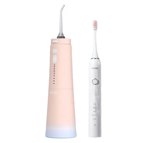 Combo máy tăm nước HANGY HG23 và bàn chải điện HY23 Pro - Bộ chăm sóc răng miệng hiện đại, chống nước IPX7, hiệu năng cao