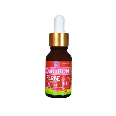 Dekabon FERBE - Nước bổ sung sắt dạng giọt cho trẻ từ 4 tháng, hỗ trợ bổ máu và tăng cường sức khỏe, vị ngọt dễ uống