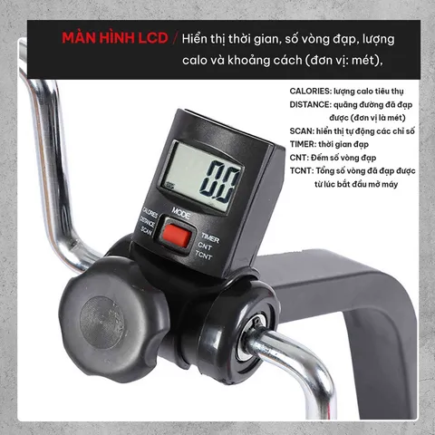 Đồng Hồ Đo Hiệu Quả Tập Luyện Xe Đạp GoodFit GF005PE - Màn Hình LCD, Đo Thời Gian, Quảng Đường và Calo Tiêu Thụ
