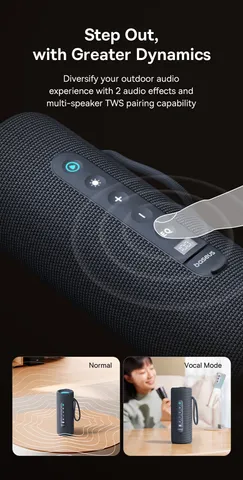 Loa Bluetooth Baseus AeQur 30 Air Outdoor Chống Nước IPX5 - Kết Nối Bluetooth V5.3, Thời Gian Phát Nhạc 16 Giờ, Âm Thanh Mạnh Mẽ 15W