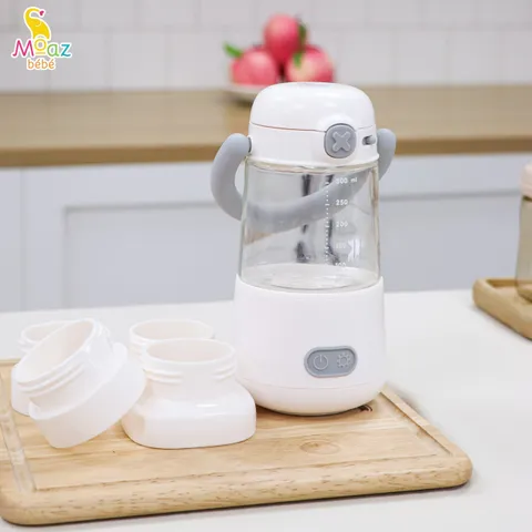 Máy Hâm Sữa Di Động Moaz Bebe MB-069 - Ủ Bình Sữa Không Dây, Thiết Kế Nhỏ Gọn, Nhiệt Độ Cài Đặt 37-50°C, Dung Lượng Pin Lớn