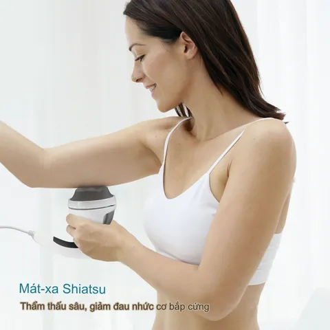 Máy Massage Cầm Tay 3 Đầu HoMedics HHP-355-15-GB - Thiết Bị Massage Thư Giãn, Giảm Đau Nhức Cơ Bắp, Đa Năng, Tiện Dụng