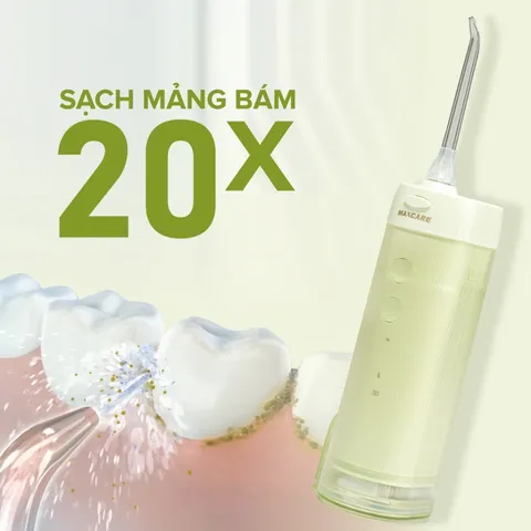 Máy tăm nước cầm tay Maxcare UltraClean Max456Pro - Công nghệ phun ngắt, dung tích 200ml, 5 chế độ làm sạch cho răng khỏe mạnh