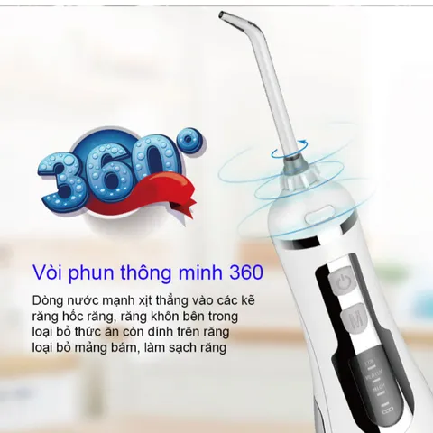 Máy Tăm Nước Cầm Tay Waterpulse V500 - 4 Đầu Vòi, Công Nghệ Áp Lực Cao, Chăm Sóc Răng Miệng Hiệu Quả, Dễ Dàng Mang Theo
