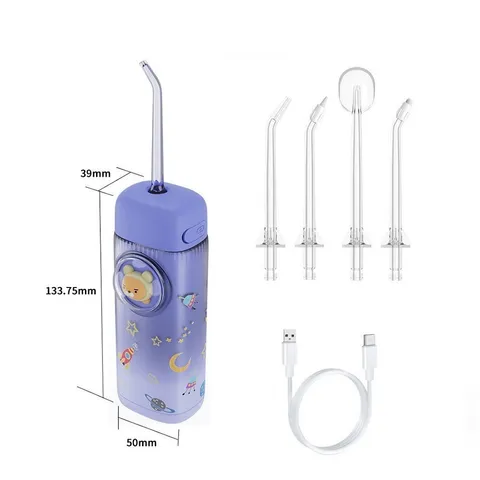 Máy Tăm Nước Mini Cho Trẻ Em HANGY XY-9 - Thiết Kế Đầu Xịt Nhỏ, 4 Đầu Phun, Dung Tích 130ml, 2 Chế Độ Vệ Sinh Răng Miệng