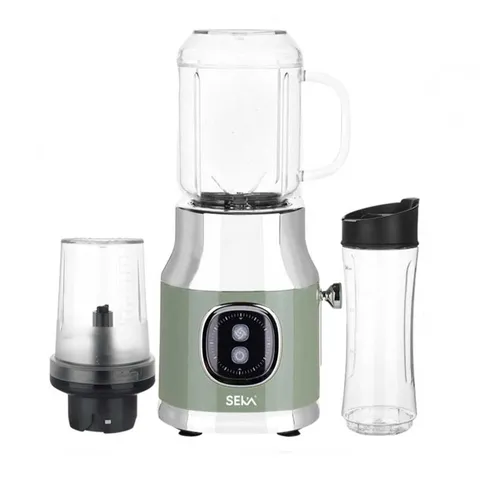 Máy Xay Sinh Tố Đa Năng Seka HR2223 500W - 3 Cối, Dao Xay Thép Không Gỉ, Hoạt Động Êm Ái, Xay Mịn Từ Rau Củ Đến Thịt