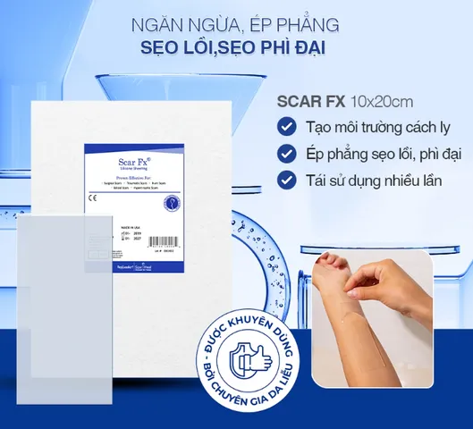 Miếng Dán Mờ Sẹo Lồi Rejuvaskin Scar FX - Dán Silicon Chuyên Dụng Hỗ Trợ Làm Mờ Sẹo Hiệu Quả, An Toàn Cho Da