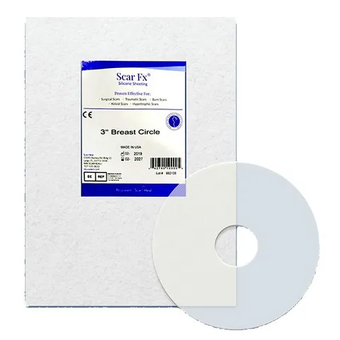 Miếng Dán Silicone Hỗ Trợ Xóa Mờ Sẹo Phẫu Thuật Ngực Rejuvaskin Scar FX Breast Circle - Tái Sử Dụng, Chăm Sóc Da Hiệu Quả