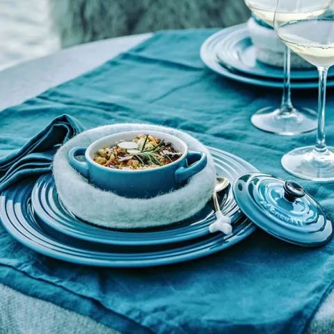 Nồi Gang Mini Le Creuset 10cm Màu Xanh Cổ Vịt - Phong Cách Hiện Đại Dùng Đựng Món Ăn Nhẹ và Tráng Miệng - Bền Chắc Chống Nhiệt