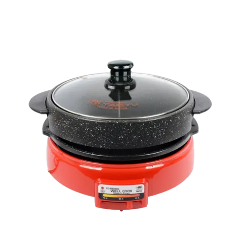 Nồi Lẩu Nướng Điện Well Cook Taeyu TC-N9200G - Điều Chỉnh Nhiệt Độ 100-200°C, Dung Tích 3L, Chống Dính, Nấu Nướng Đa Dạng