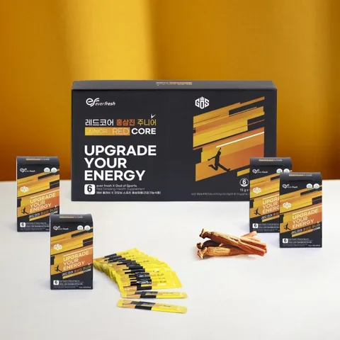 Nước Hồng Sâm Trẻ Em Red Core Junior Hàn Quốc - Tăng Cường Sức Khỏe và Trí Não cho Trẻ Từ 12 Tuổi, Hộp 60 Gói